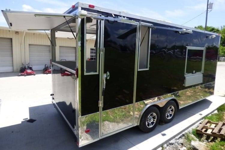 331-8.5-x-20-black-catering-event-concession-food-trailer-12.jpg 8.5' x 20' Black Catering Event Concession Food Trailer