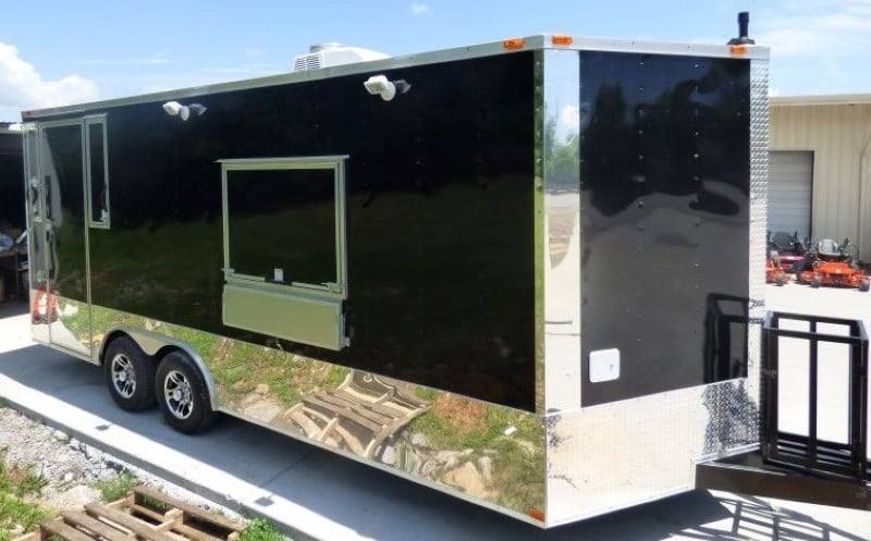 331-8.5-x-20-black-catering-event-concession-food-trailer-18.jpg 8.5' x 20' Black Catering Event Concession Food Trailer