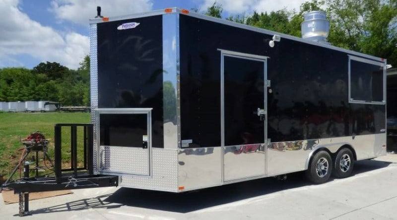 331-8.5-x-20-black-catering-event-concession-food-trailer-26.jpg 8.5' x 20' Black Catering Event Concession Food Trailer