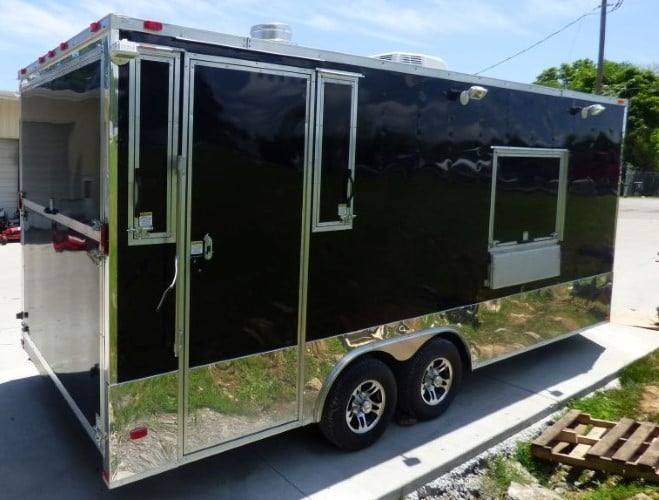 331-8.5-x-20-black-catering-event-concession-food-trailer-29.jpg 8.5' x 20' Black Catering Event Concession Food Trailer