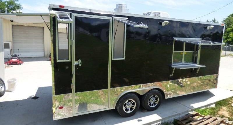 331-8.5-x-20-black-catering-event-concession-food-trailer-31.jpg 8.5' x 20' Black Catering Event Concession Food Trailer