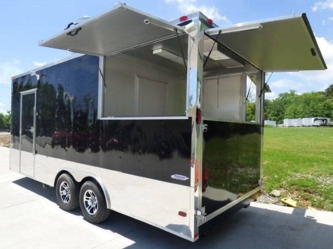 331-8.5-x-20-black-catering-event-concession-food-trailer-33.jpg 8.5' x 20' Black Catering Event Concession Food Trailer