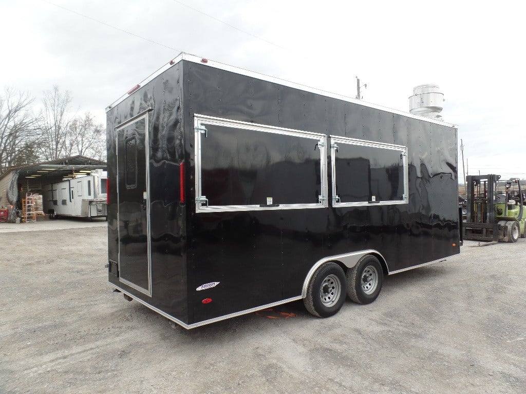 8.5' x 20' Black Concession Food Catering Event Trailer