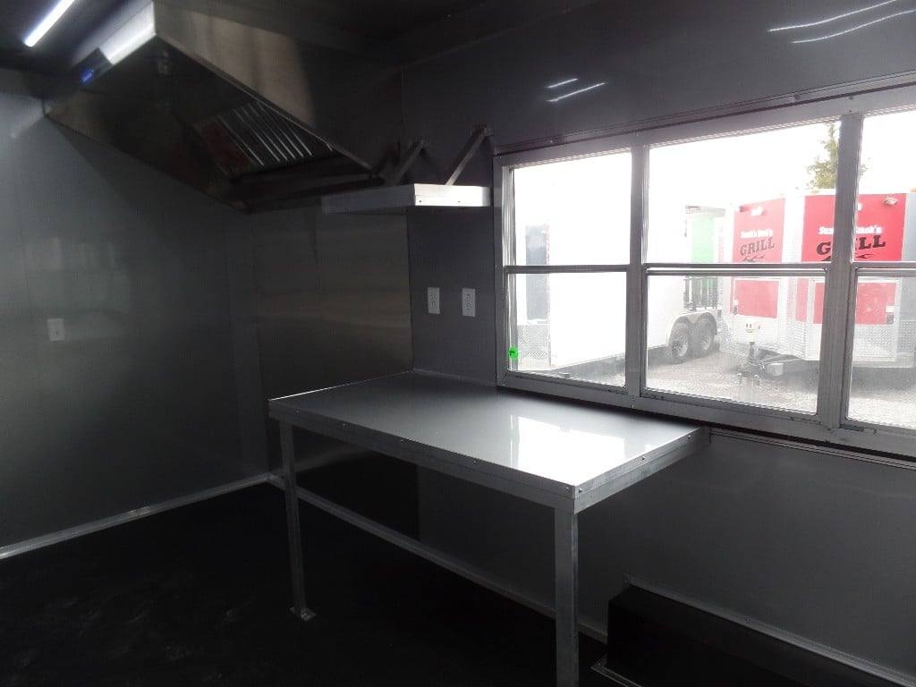 8.5' x 20' Black Concession Food Catering Event Trailer