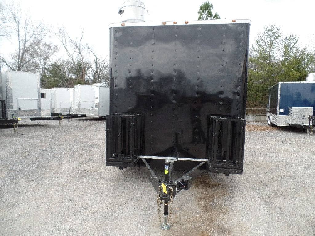 8.5' x 20' Black Concession Food Catering Event Trailer