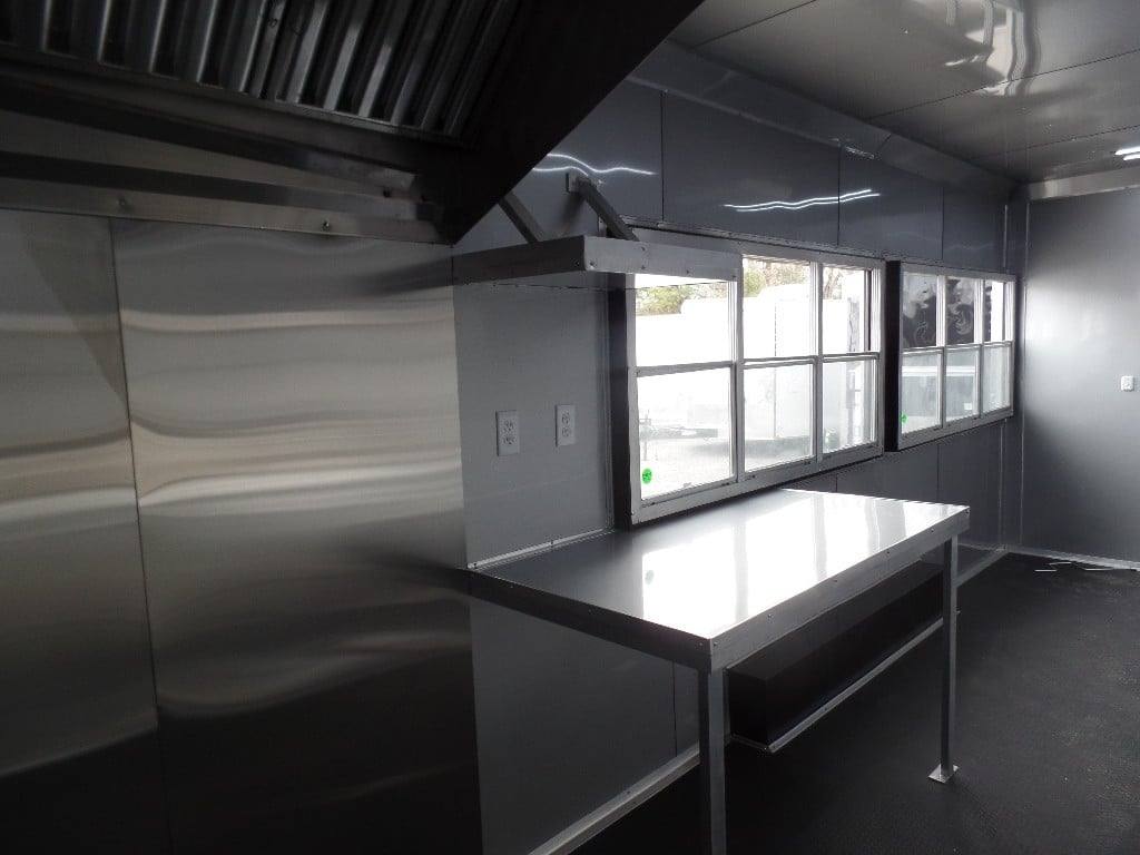 8.5' x 20' Black Concession Food Catering Event Trailer