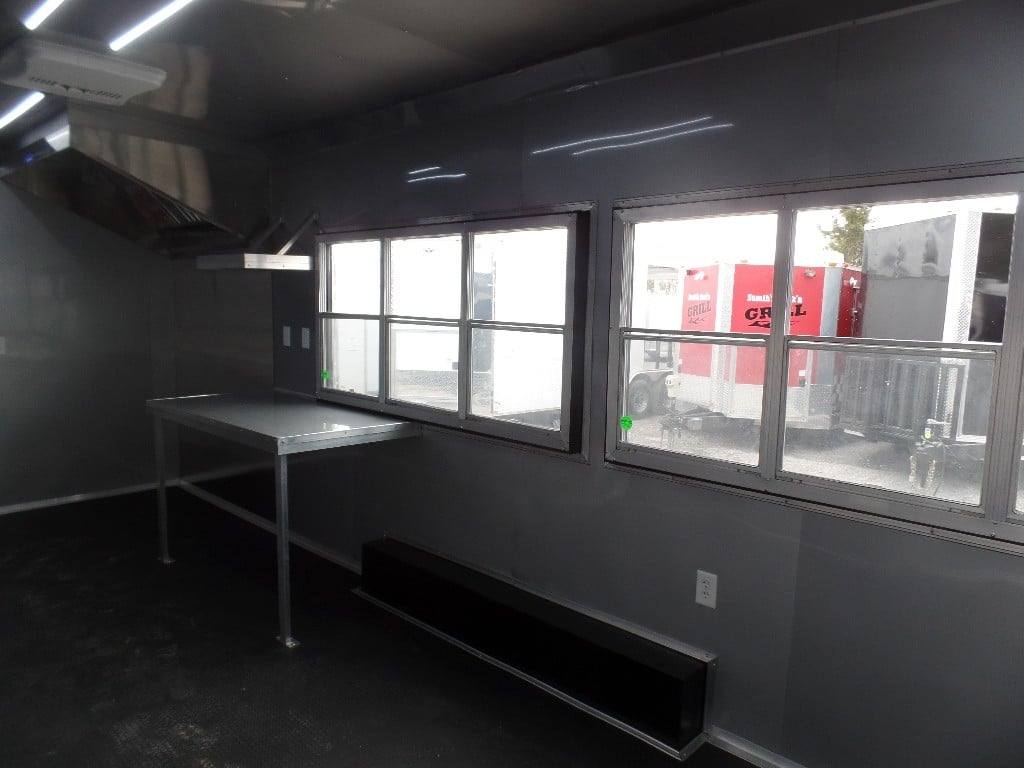 8.5' x 20' Black Concession Food Catering Event Trailer