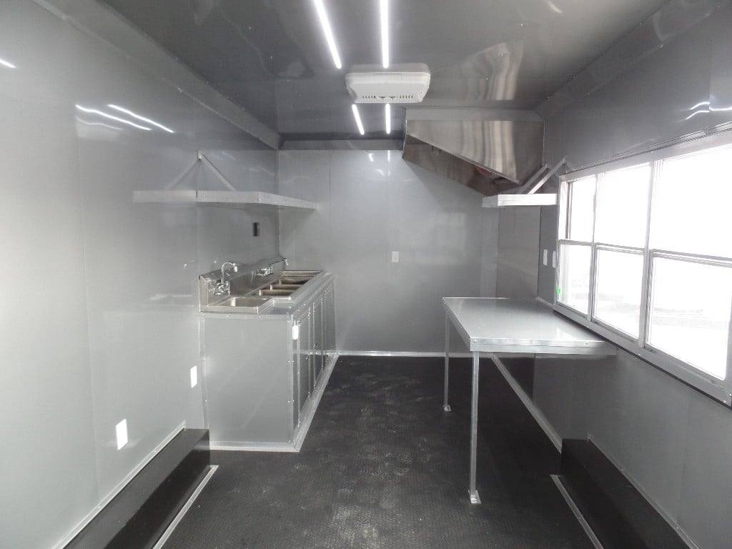 8.5' x 20' Black Concession Food Catering Event Trailer