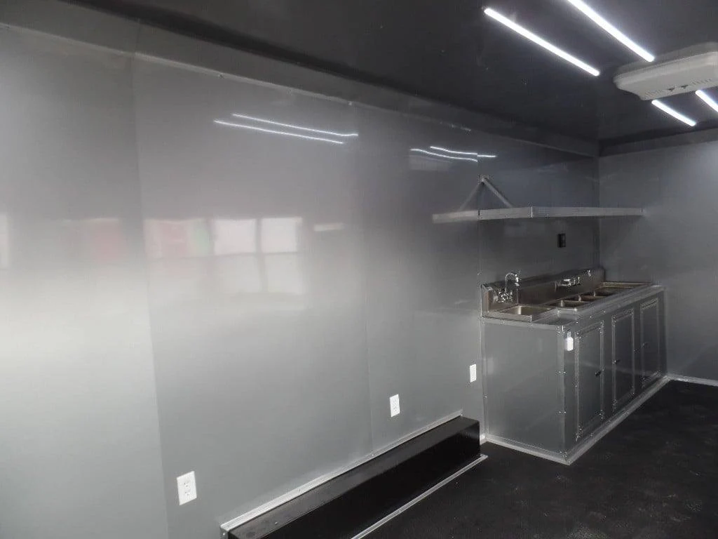 8.5' x 20' Black Concession Food Catering Event Trailer