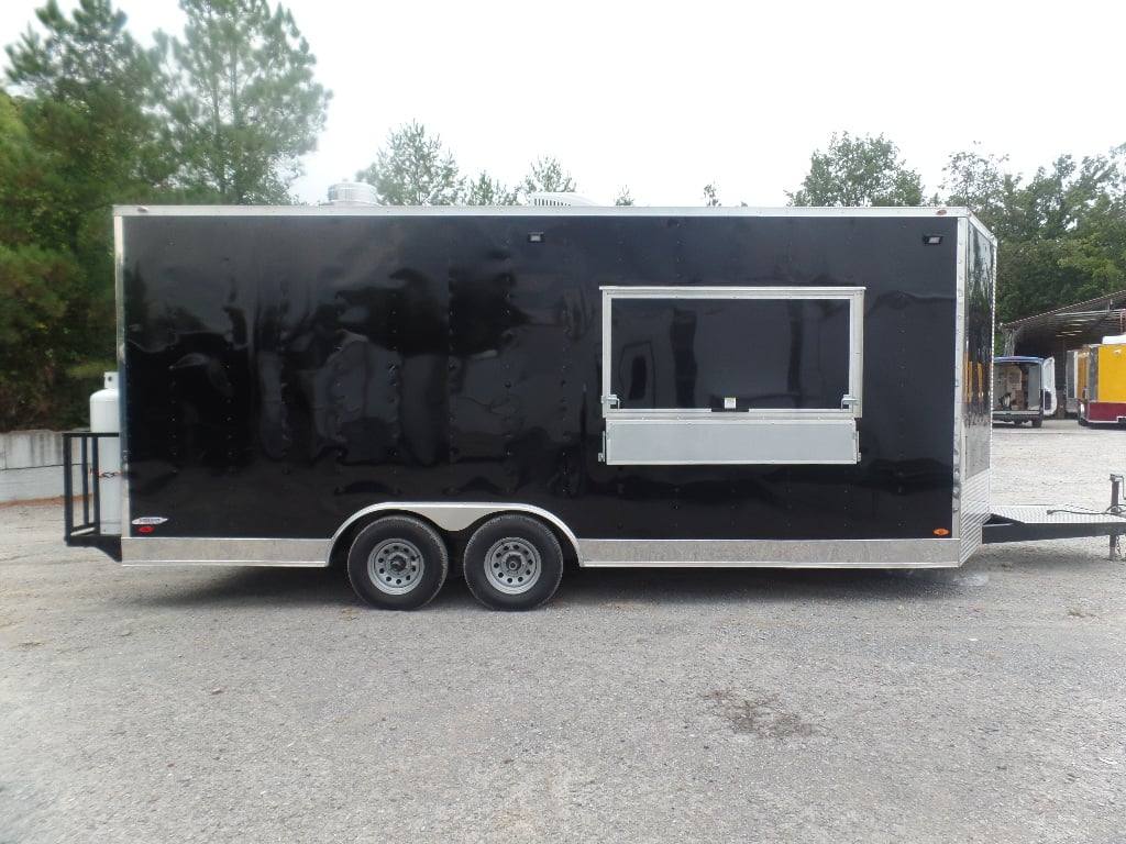 334-8.5-x-20-black-concession-food-catering-trailer-with-appliances-10.jpg 8.5' x 20' Black Concession Food Catering Trailer With Appliances