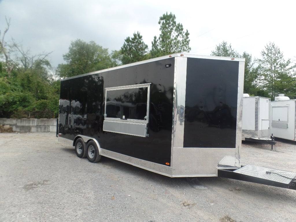 334-8.5-x-20-black-concession-food-catering-trailer-with-appliances-11.jpg 8.5' x 20' Black Concession Food Catering Trailer With Appliances