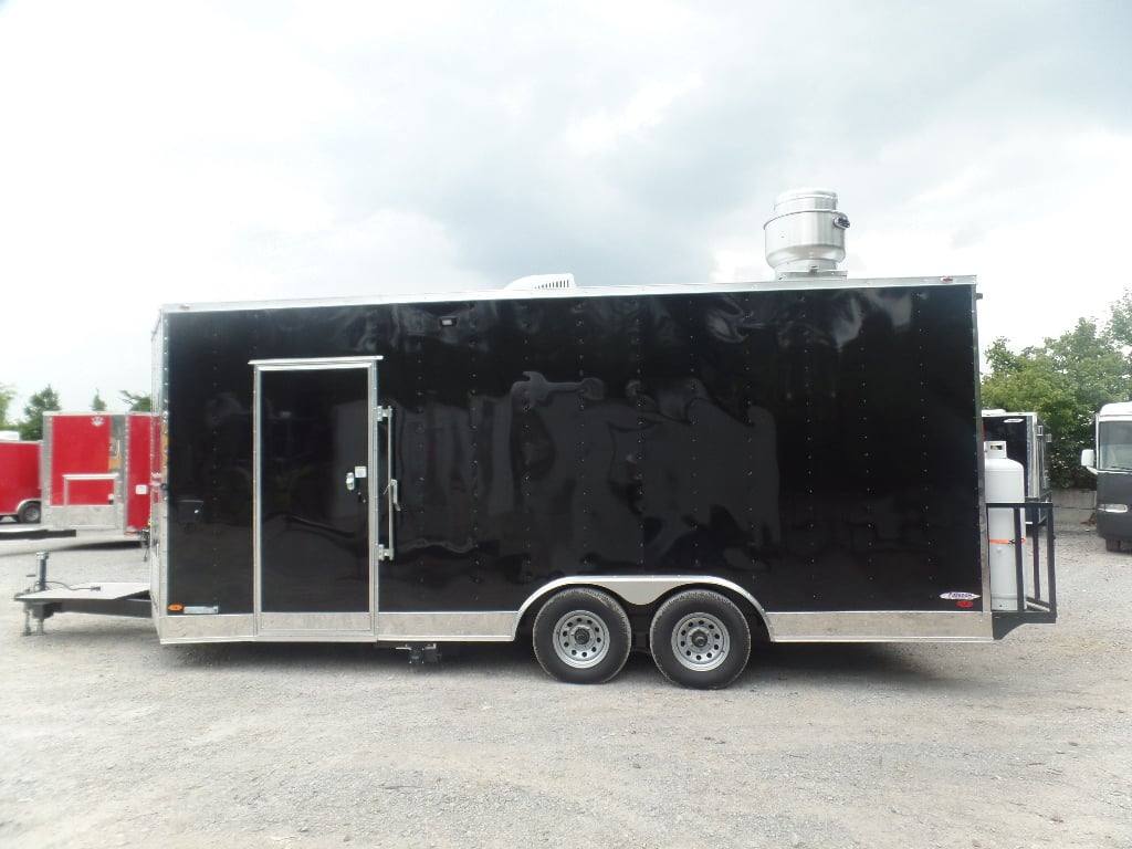 334-8.5-x-20-black-concession-food-catering-trailer-with-appliances-8.jpg 8.5' x 20' Black Concession Food Catering Trailer With Appliances