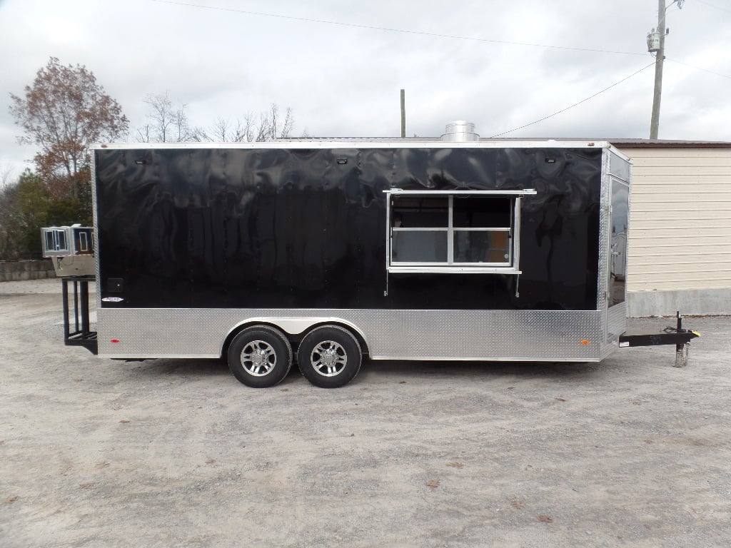 335-8.5-x-20-black-concession-food-event-catering-trailer-1.jpg 8.5' x 20' Black Concession Food Event Catering Trailer