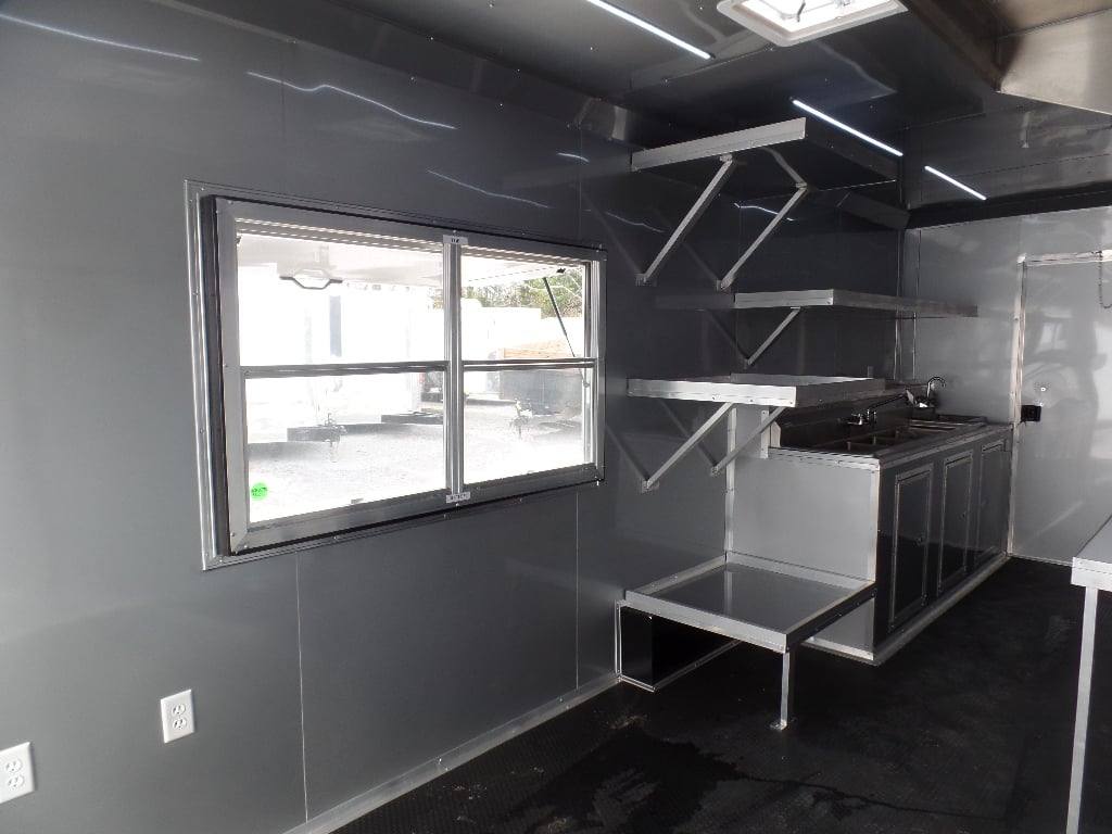 335-8.5-x-20-black-concession-food-event-catering-trailer-17.jpg 8.5' x 20' Black Concession Food Event Catering Trailer