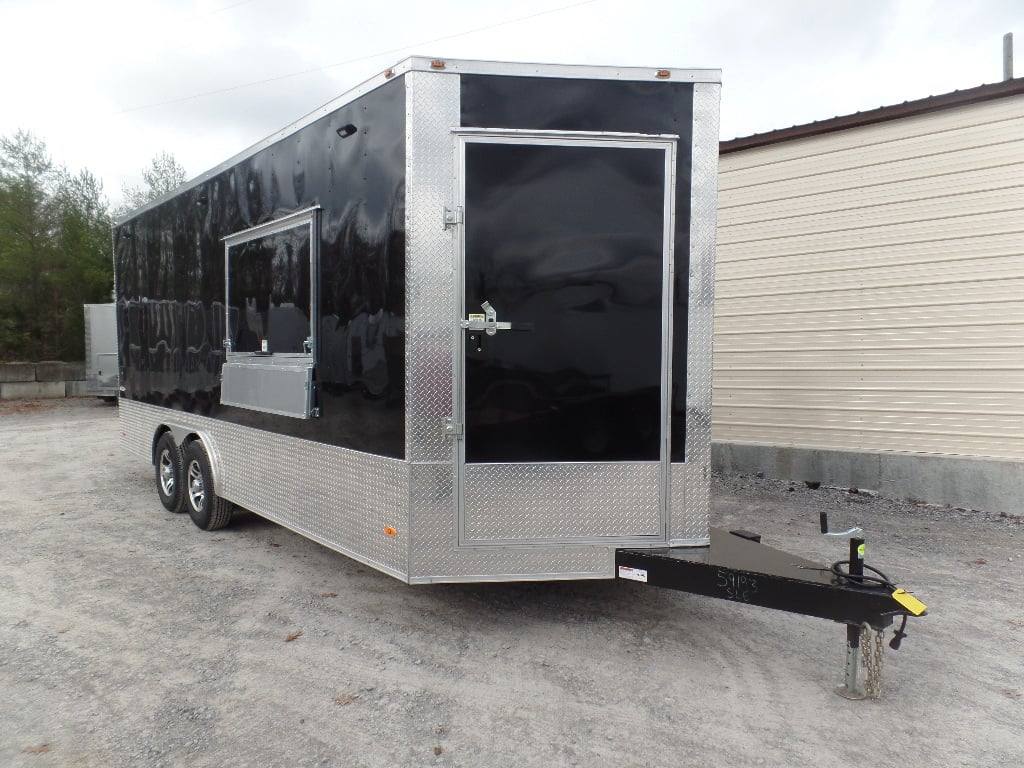 335-8.5-x-20-black-concession-food-event-catering-trailer-18.jpg 8.5' x 20' Black Concession Food Event Catering Trailer