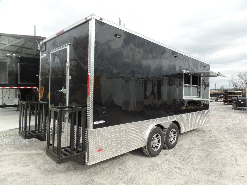 335-8.5-x-20-black-concession-food-event-catering-trailer-2.jpg 8.5' x 20' Black Concession Food Event Catering Trailer
