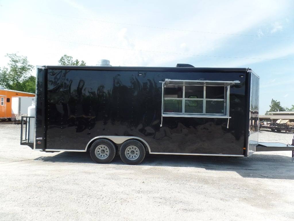 337-8.5-x-20-black-concession-food-trailer-with-appliances-1.jpg 8.5' x 20' Black Concession Food Trailer With Appliances