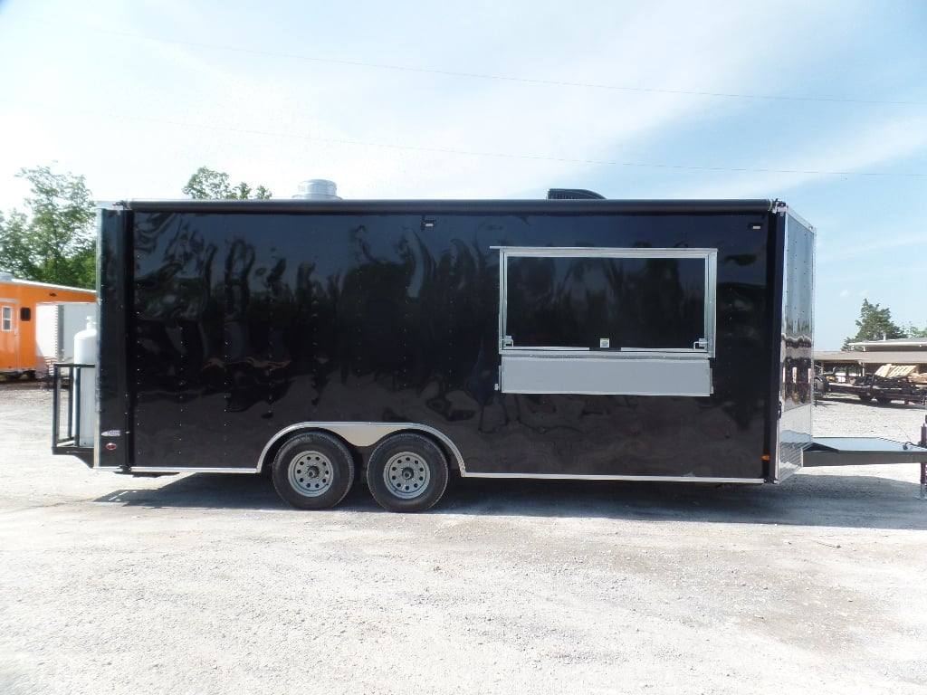 337-8.5-x-20-black-concession-food-trailer-with-appliances-7.jpg 8.5' x 20' Black Concession Food Trailer With Appliances