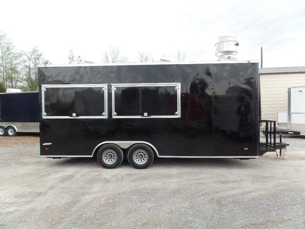 339-8.5-x-20-black-concession-food-trailer-with-appliances-14.jpg 8.5' x 20' Black Concession Food Trailer With Appliances