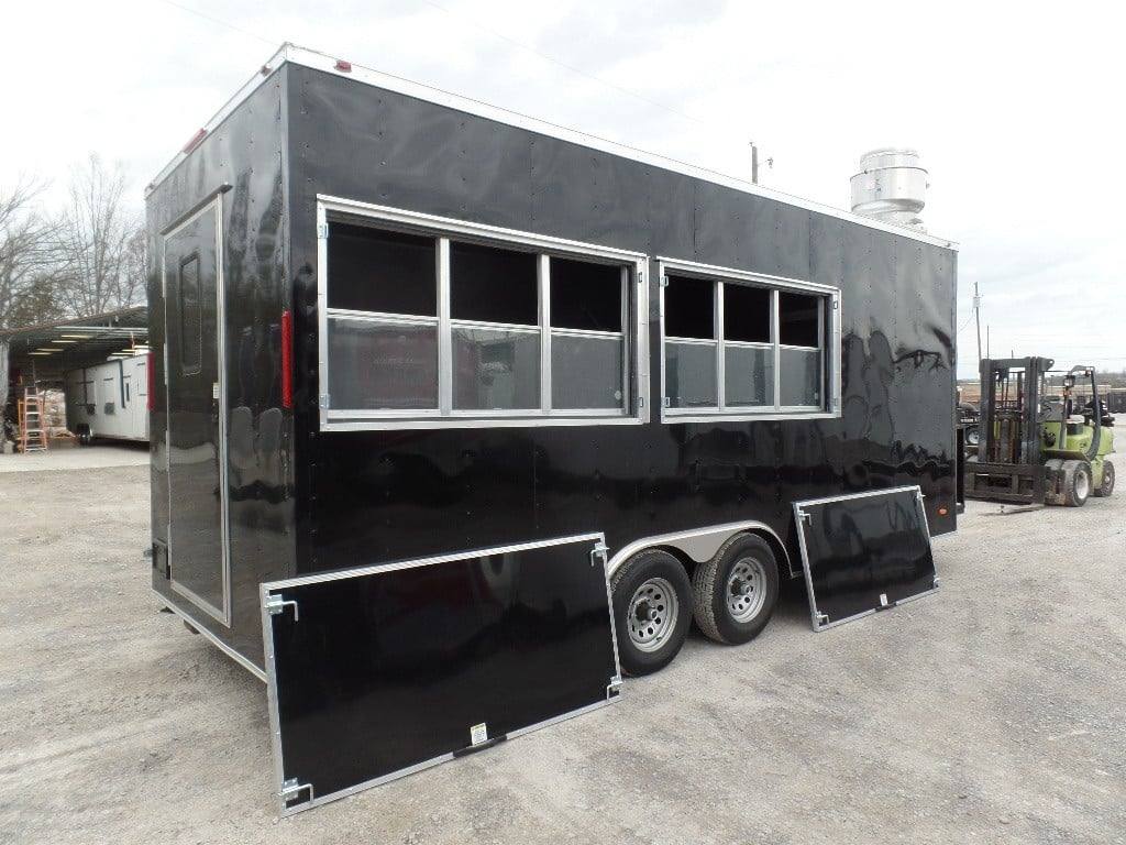 339-8.5-x-20-black-concession-food-trailer-with-appliances-20.jpg 8.5' x 20' Black Concession Food Trailer With Appliances