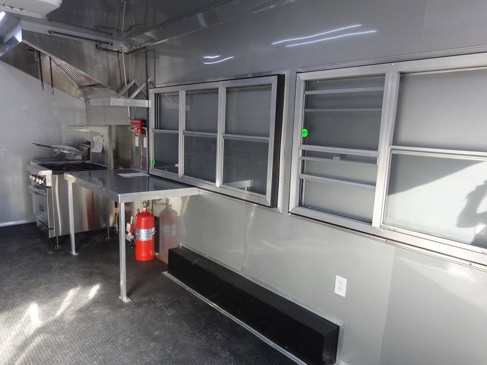 339-8.5-x-20-black-concession-food-trailer-with-appliances-5.jpg 8.5' x 20' Black Concession Food Trailer With Appliances