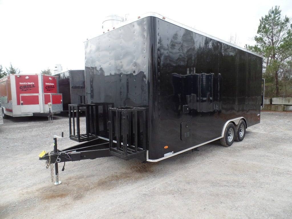 339-8.5-x-20-black-concession-food-trailer-with-appliances-9.jpg 8.5' x 20' Black Concession Food Trailer With Appliances