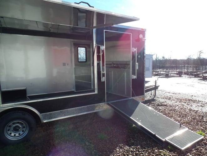 8.5' x 20' Black Concession Pizza Food Event Catering Trailer