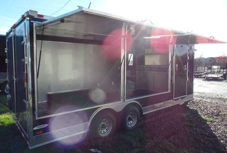 8.5' x 20' Black Concession Pizza Food Event Catering Trailer