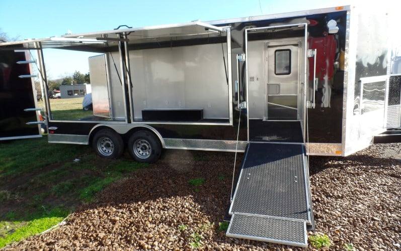 8.5' x 20' Black Concession Pizza Food Event Catering Trailer