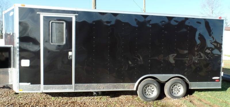 8.5' x 20' Black Concession Pizza Food Event Catering Trailer