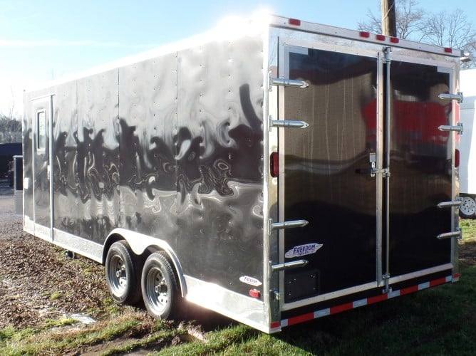 8.5' x 20' Black Concession Pizza Food Event Catering Trailer