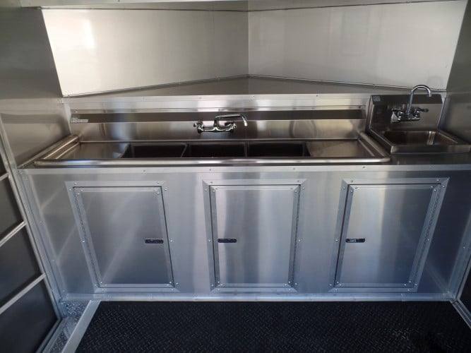 8.5' x 20' Black Concession Pizza Food Event Catering Trailer
