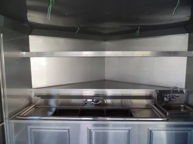 8.5' x 20' Black Concession Pizza Food Event Catering Trailer