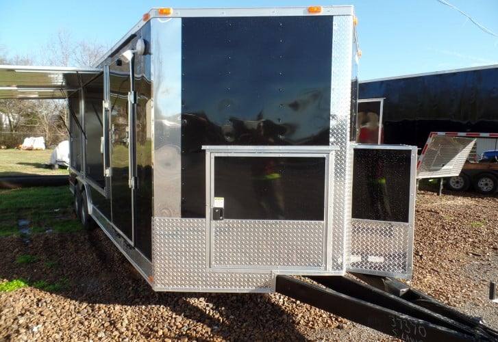 8.5' x 20' Black Concession Pizza Food Event Catering Trailer