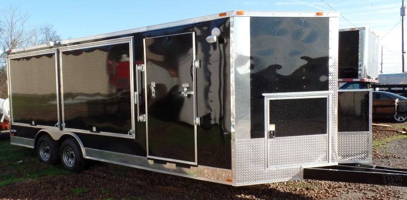 8.5' x 20' Black Concession Pizza Food Event Catering Trailer