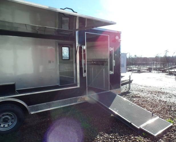 8.5' x 20' Black Concession Pizza Food Event Catering Trailer