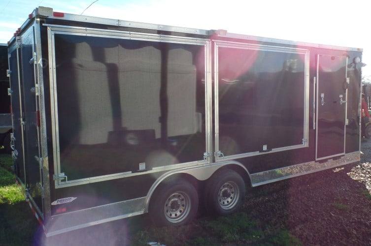 8.5' x 20' Black Concession Pizza Food Event Catering Trailer