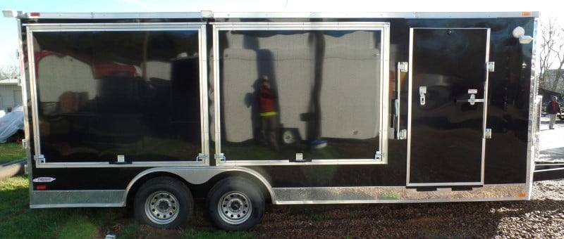 8.5' x 20' Black Concession Pizza Food Event Catering Trailer
