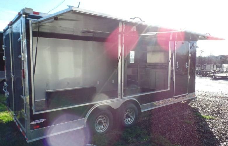 8.5' x 20' Black Concession Pizza Food Event Catering Trailer