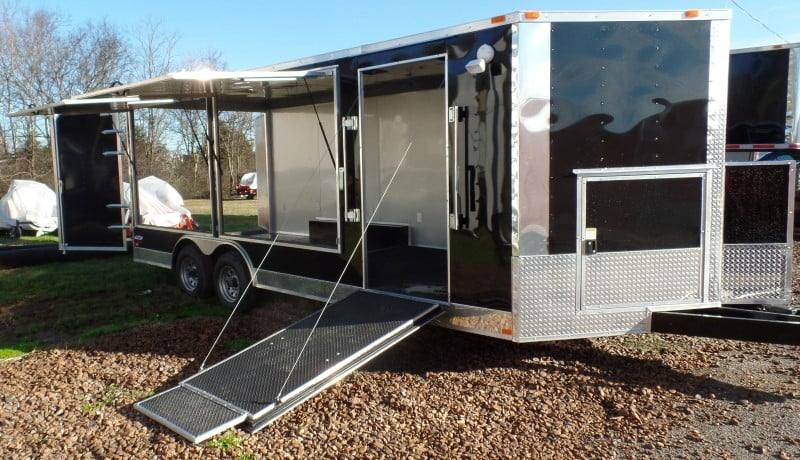 8.5' x 20' Black Concession Pizza Food Event Catering Trailer