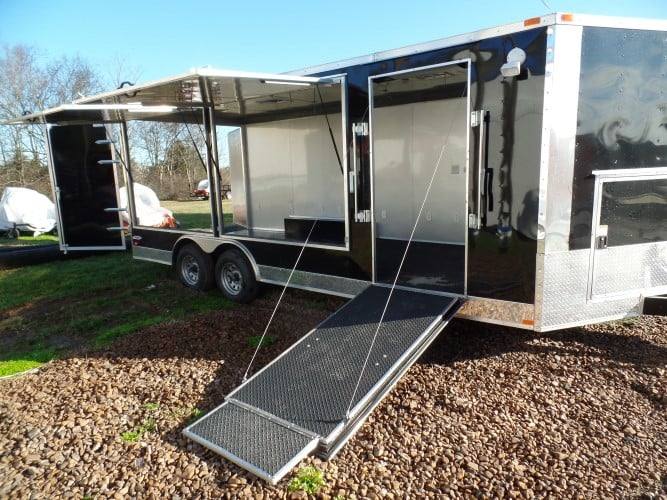 8.5' x 20' Black Concession Pizza Food Event Catering Trailer