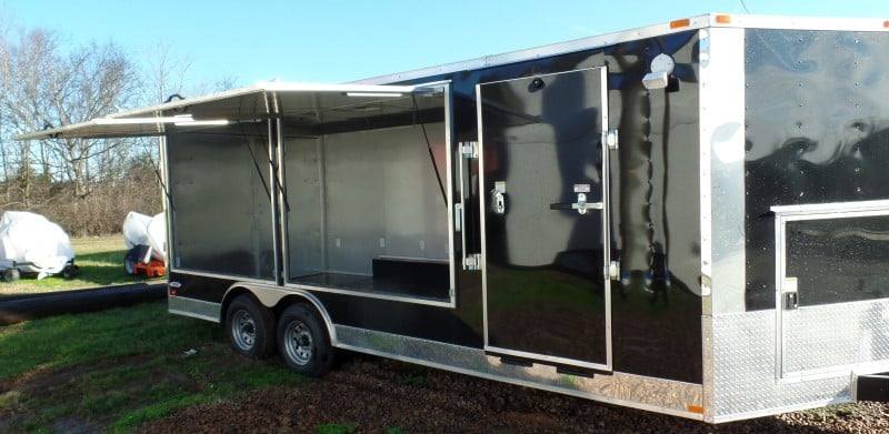 8.5' x 20' Black Concession Pizza Food Event Catering Trailer
