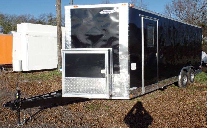 8.5' x 20' Black Concession Pizza Food Event Catering Trailer