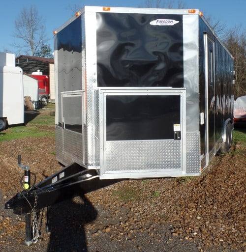 8.5' x 20' Black Concession Pizza Food Event Catering Trailer