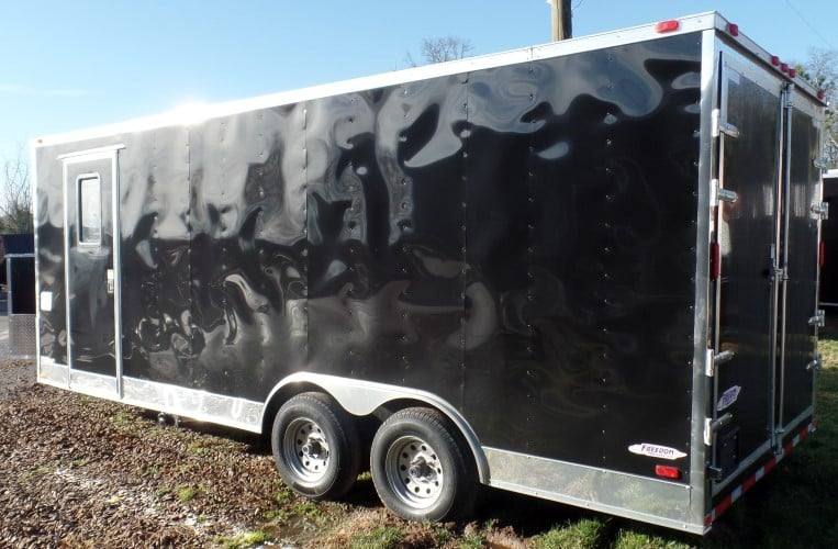 8.5' x 20' Black Concession Pizza Food Event Catering Trailer