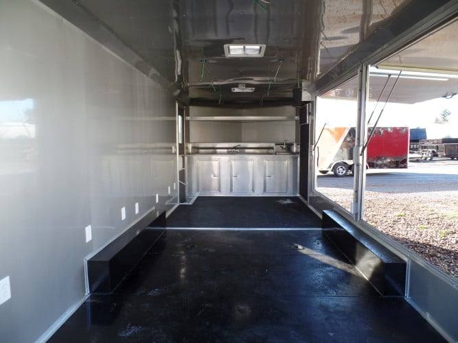 8.5' x 20' Black Concession Pizza Food Event Catering Trailer