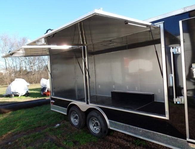 8.5' x 20' Black Concession Pizza Food Event Catering Trailer