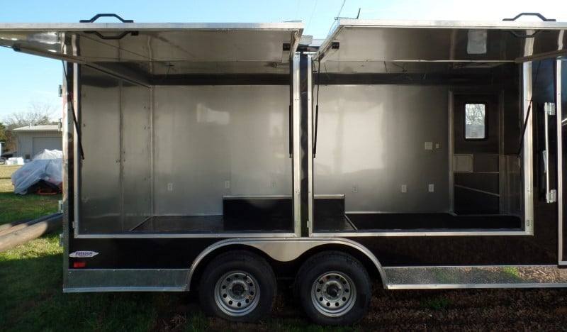 8.5' x 20' Black Concession Pizza Food Event Catering Trailer