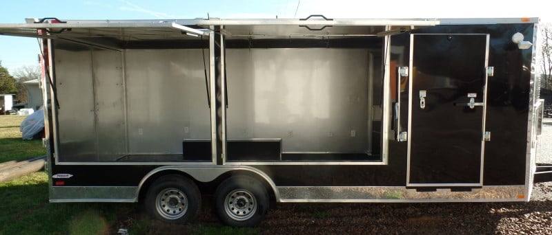 8.5' x 20' Black Concession Pizza Food Event Catering Trailer