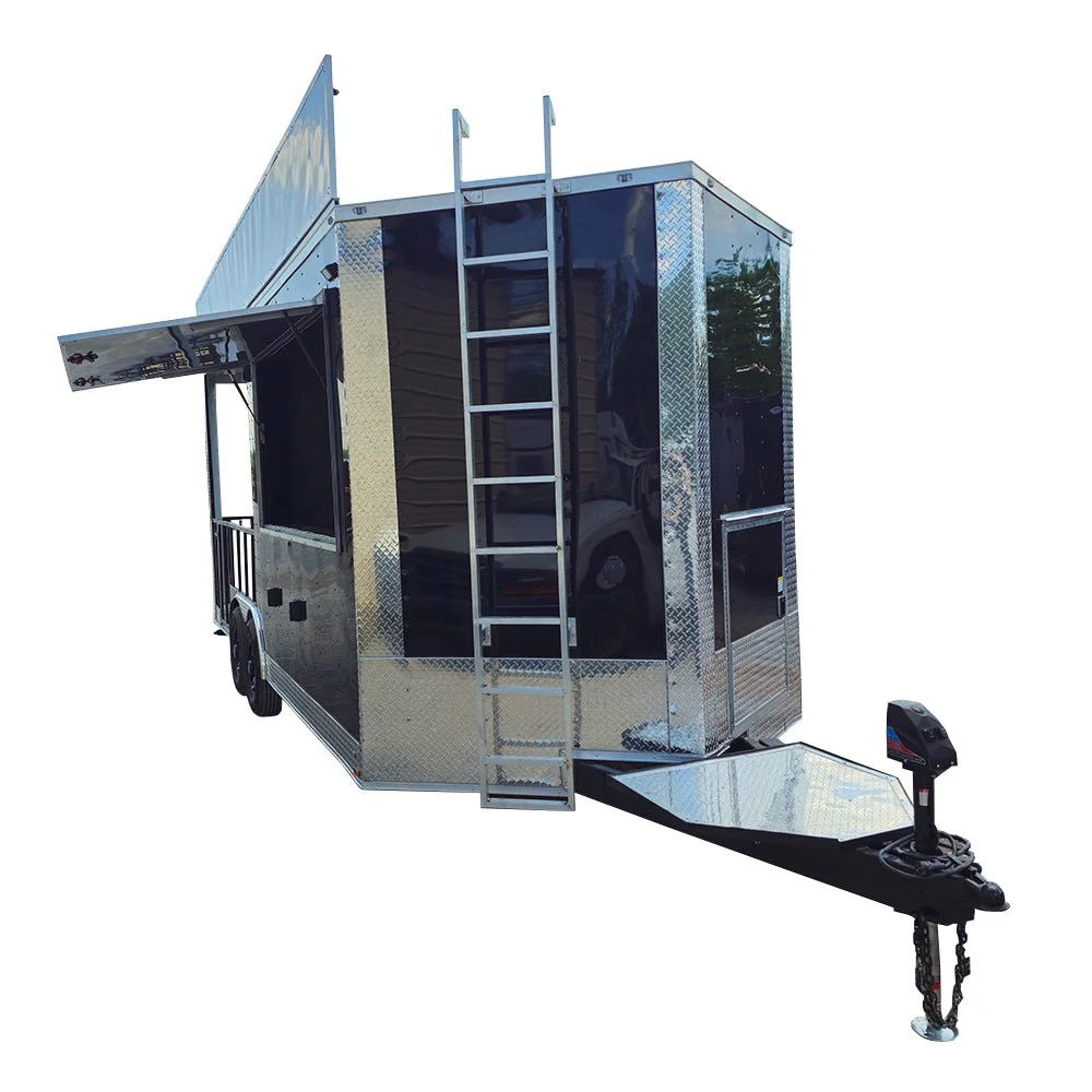 341-8.5-x-20-black-concession-trailer-bbq-food-event-catering-1.webp 8.5' X 20' Black Concession Trailer BBQ Food Event Catering